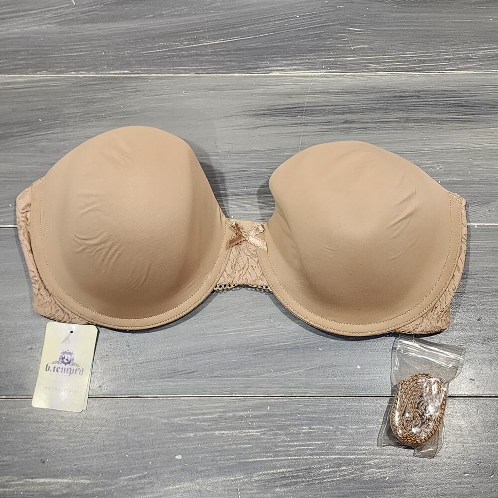 B. Tempt'd Bra 38C‎ by Wacoal Modern Method Strapless Bra Au Natural Beige 38C